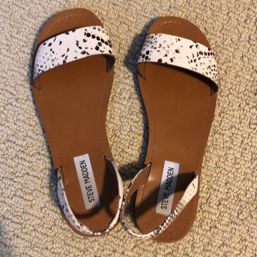 Steve Madden snake print sandals